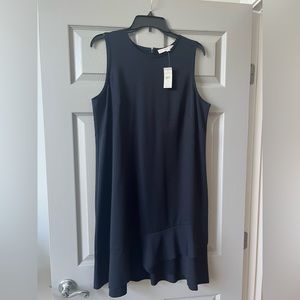 Loft Navy sleeveless dress 14 petite NWT
